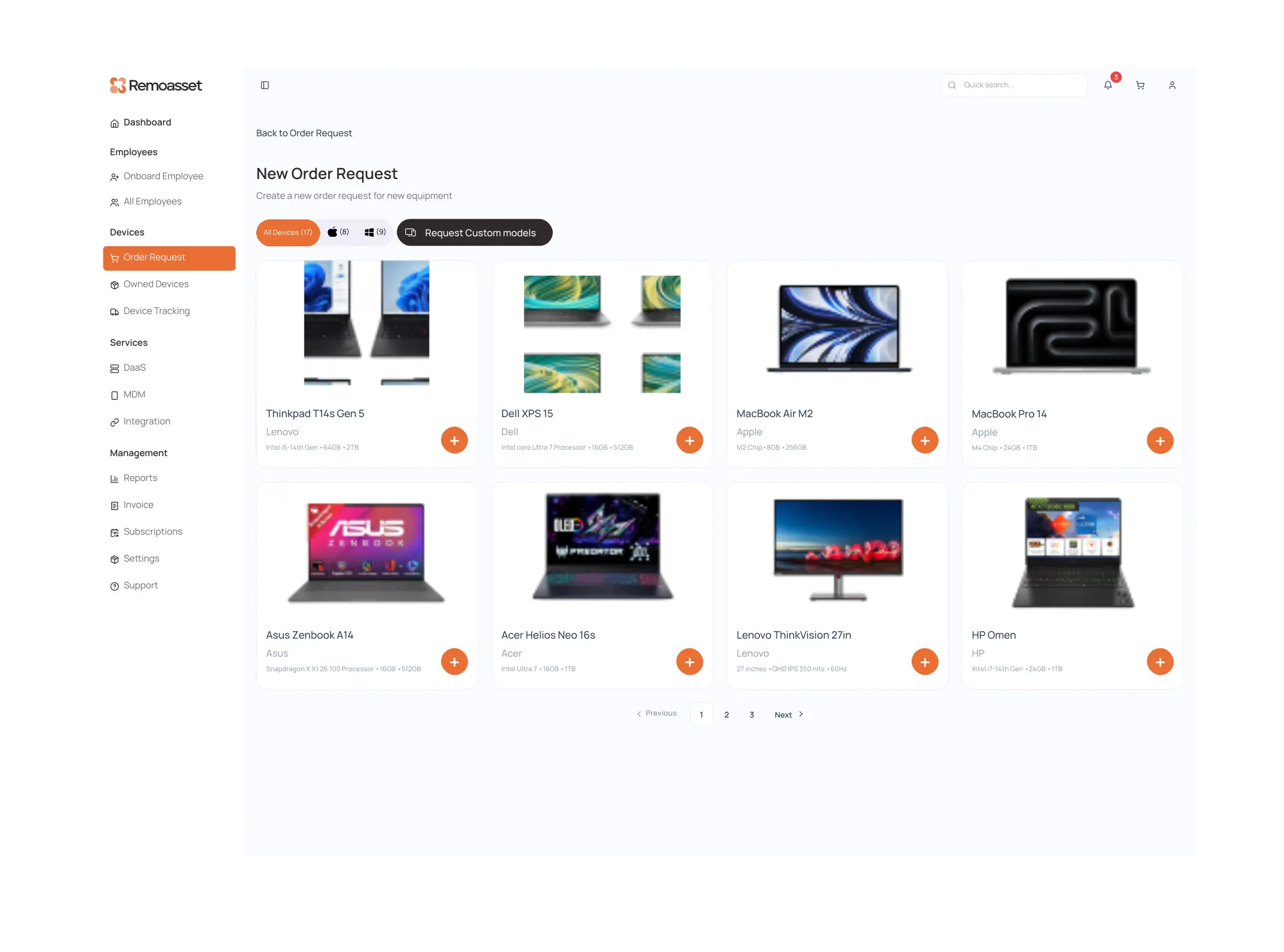 Local laptop procurement